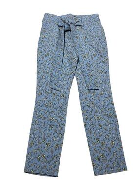 Jules & Leopold Floral High Waist Ankle Pants with Tie Belt Size S / P